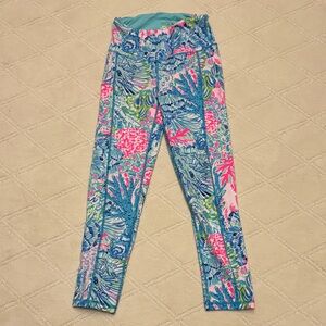Lilly Pulitzer Luxletic Sea Print Active Leggings - Blue & Pink
